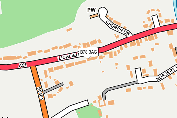 B78 3AG map - OS OpenMap – Local (Ordnance Survey)