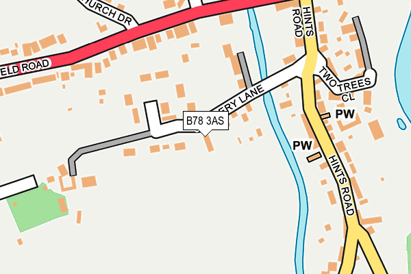 B78 3AS map - OS OpenMap – Local (Ordnance Survey)