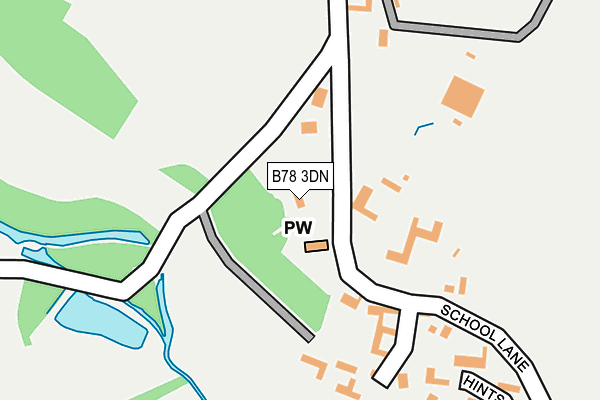 B78 3DN map - OS OpenMap – Local (Ordnance Survey)