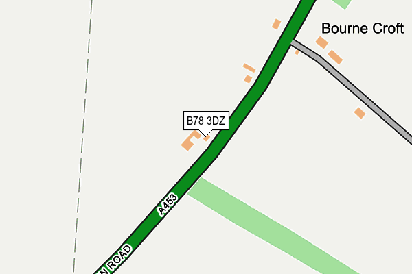 B78 3DZ map - OS OpenMap – Local (Ordnance Survey)