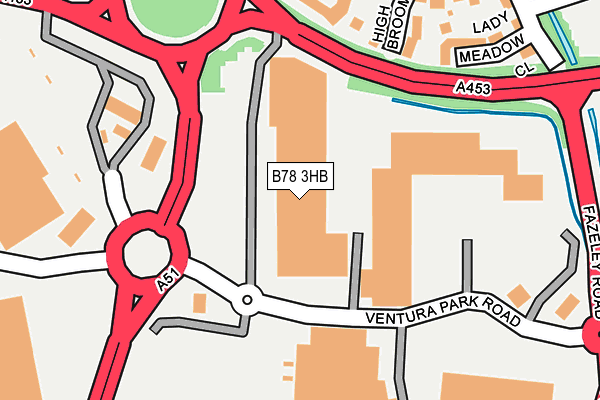 B78 3HB map - OS OpenMap – Local (Ordnance Survey)