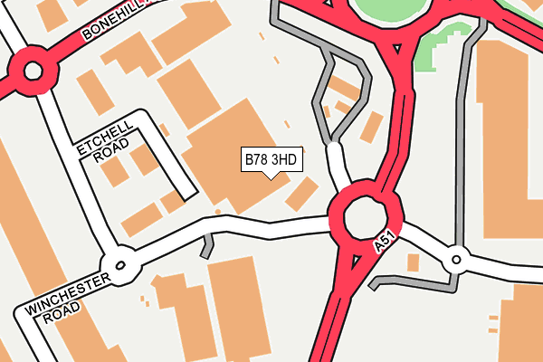 B78 3HD map - OS OpenMap – Local (Ordnance Survey)