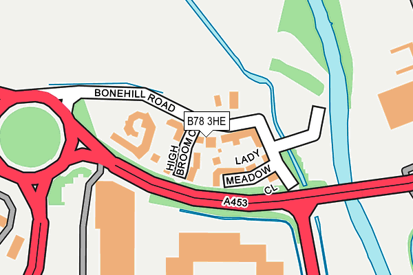 B78 3HE map - OS OpenMap – Local (Ordnance Survey)