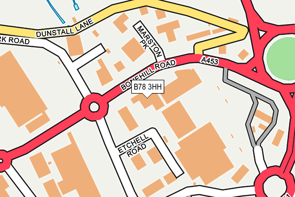 B78 3HH map - OS OpenMap – Local (Ordnance Survey)