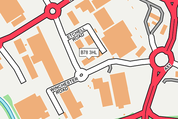 B78 3HL map - OS OpenMap – Local (Ordnance Survey)