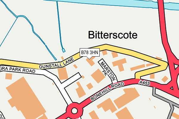 B78 3HN map - OS OpenMap – Local (Ordnance Survey)