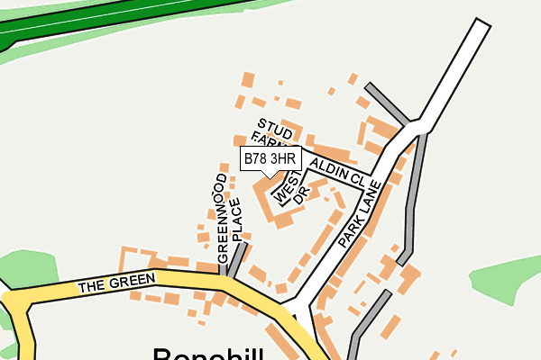 B78 3HR map - OS OpenMap – Local (Ordnance Survey)