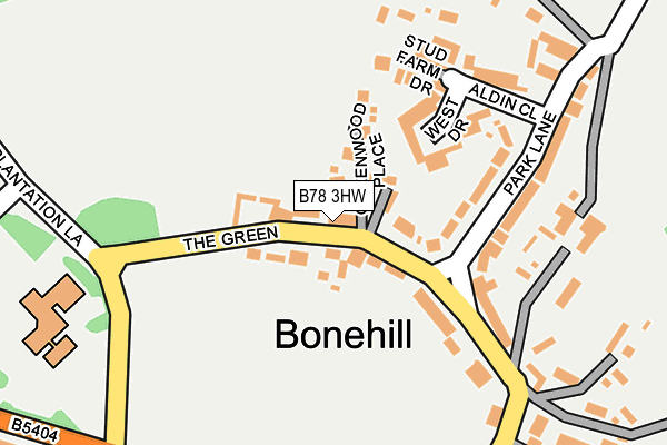 B78 3HW map - OS OpenMap – Local (Ordnance Survey)