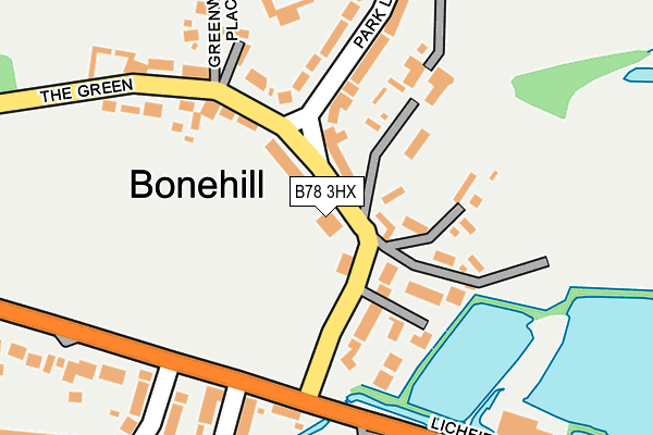 B78 3HX map - OS OpenMap – Local (Ordnance Survey)