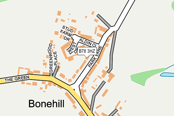 B78 3HZ map - OS OpenMap – Local (Ordnance Survey)