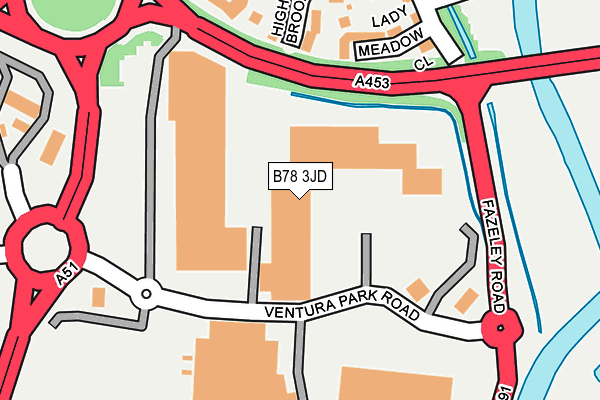 B78 3JD map - OS OpenMap – Local (Ordnance Survey)