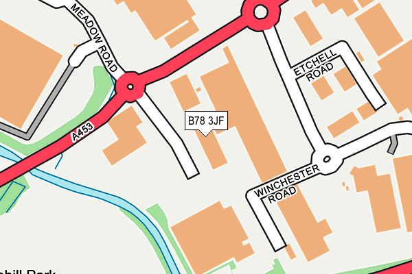 B78 3JF map - OS OpenMap – Local (Ordnance Survey)