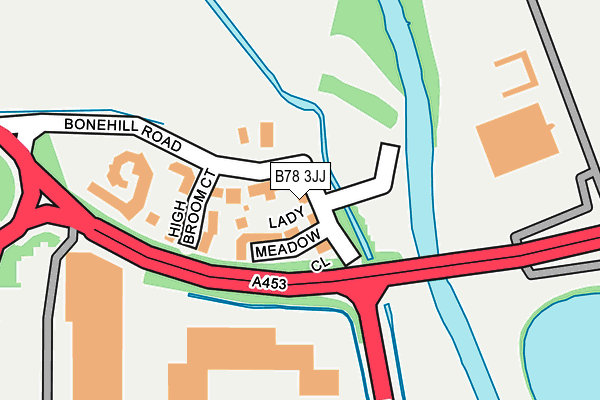 B78 3JJ map - OS OpenMap – Local (Ordnance Survey)