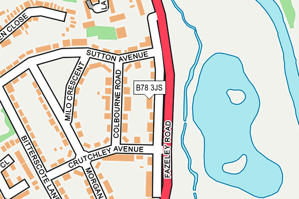 B78 3JS map - OS OpenMap – Local (Ordnance Survey)