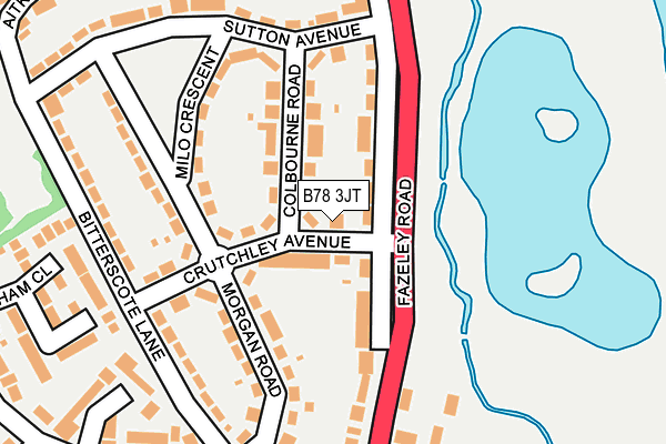 B78 3JT map - OS OpenMap – Local (Ordnance Survey)