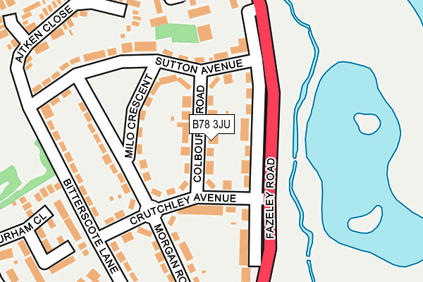 B78 3JU map - OS OpenMap – Local (Ordnance Survey)