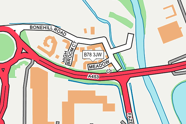 B78 3JW map - OS OpenMap – Local (Ordnance Survey)