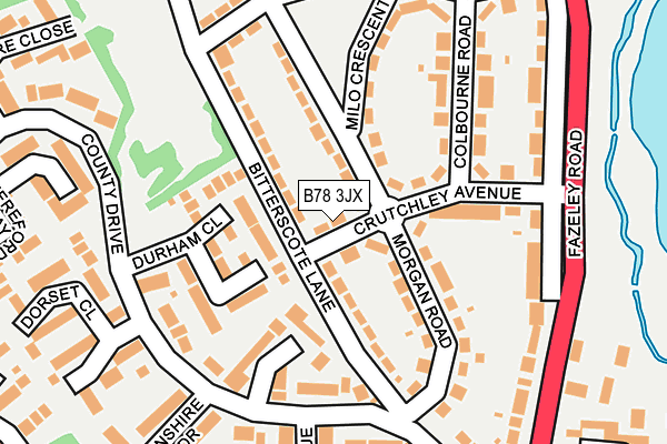 B78 3JX map - OS OpenMap – Local (Ordnance Survey)
