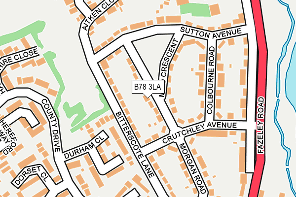 B78 3LA map - OS OpenMap – Local (Ordnance Survey)