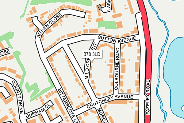 B78 3LD map - OS OpenMap – Local (Ordnance Survey)