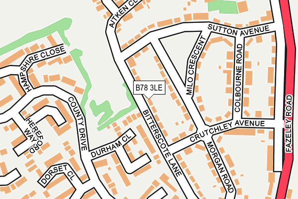 B78 3LE map - OS OpenMap – Local (Ordnance Survey)
