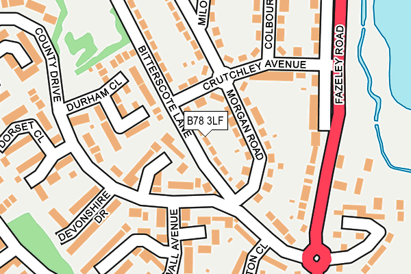 B78 3LF map - OS OpenMap – Local (Ordnance Survey)