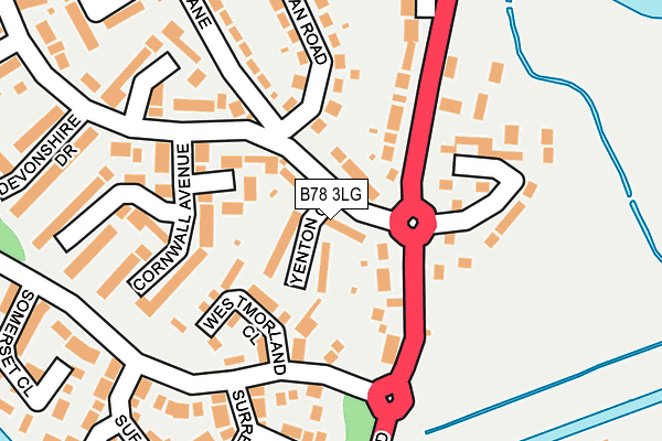 B78 3LG map - OS OpenMap – Local (Ordnance Survey)