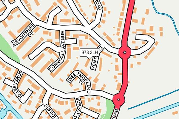 B78 3LH map - OS OpenMap – Local (Ordnance Survey)