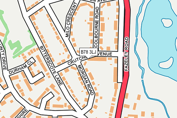 B78 3LJ map - OS OpenMap – Local (Ordnance Survey)