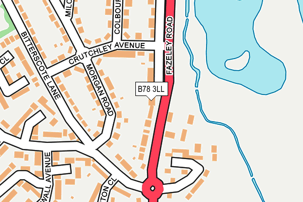 B78 3LL map - OS OpenMap – Local (Ordnance Survey)