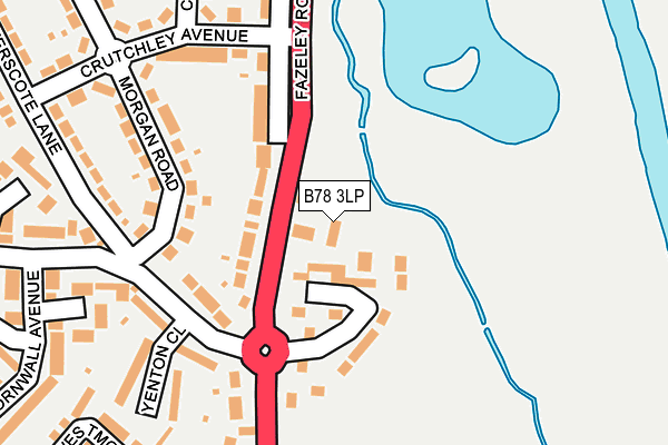 B78 3LP map - OS OpenMap – Local (Ordnance Survey)