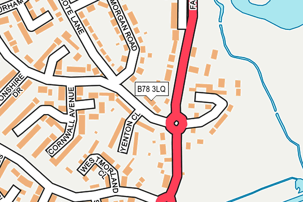 B78 3LQ map - OS OpenMap – Local (Ordnance Survey)