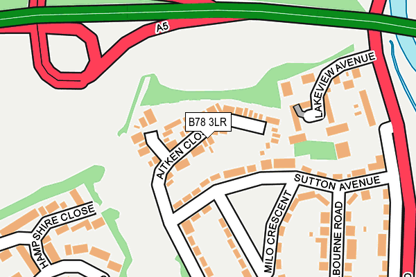 B78 3LR map - OS OpenMap – Local (Ordnance Survey)