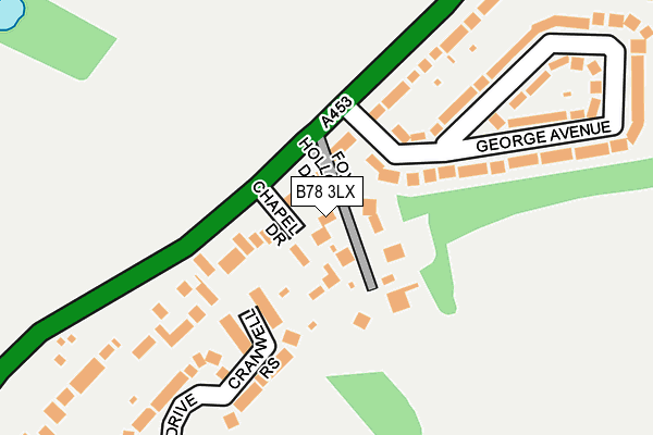 B78 3LX map - OS OpenMap – Local (Ordnance Survey)