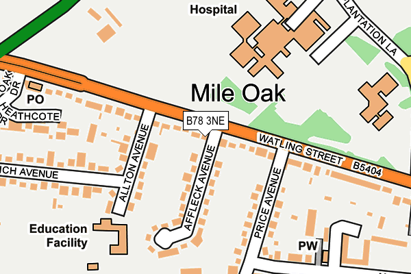 B78 3NE map - OS OpenMap – Local (Ordnance Survey)