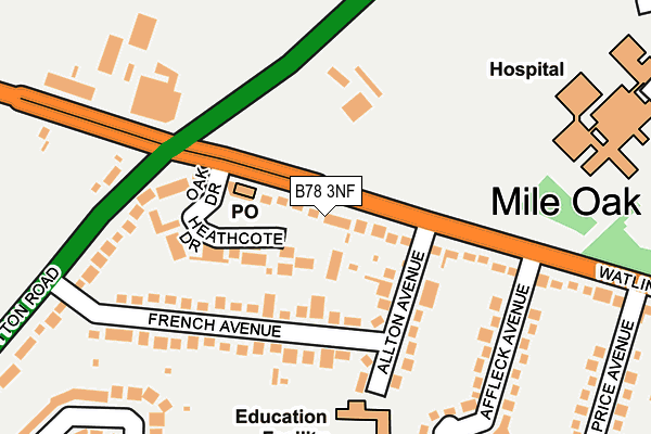 B78 3NF map - OS OpenMap – Local (Ordnance Survey)