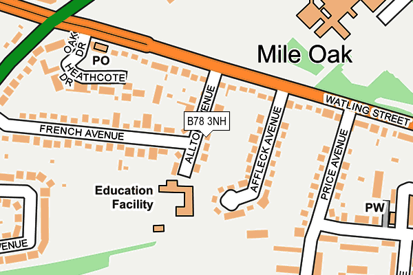 B78 3NH map - OS OpenMap – Local (Ordnance Survey)