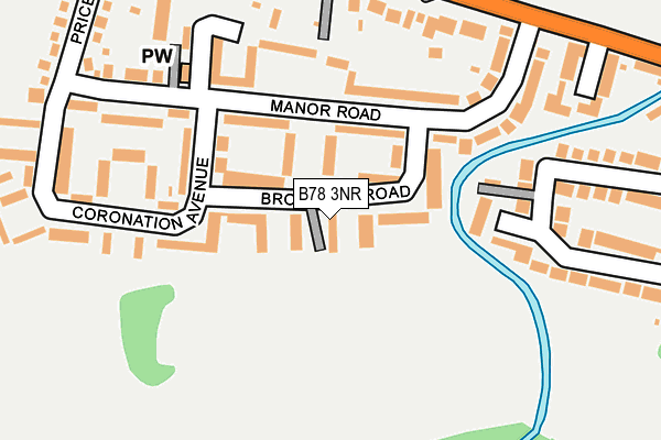 B78 3NR map - OS OpenMap – Local (Ordnance Survey)