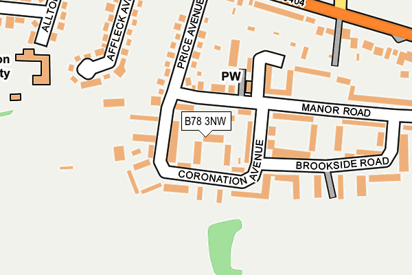 B78 3NW map - OS OpenMap – Local (Ordnance Survey)