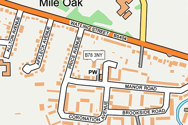 B78 3NY map - OS OpenMap – Local (Ordnance Survey)