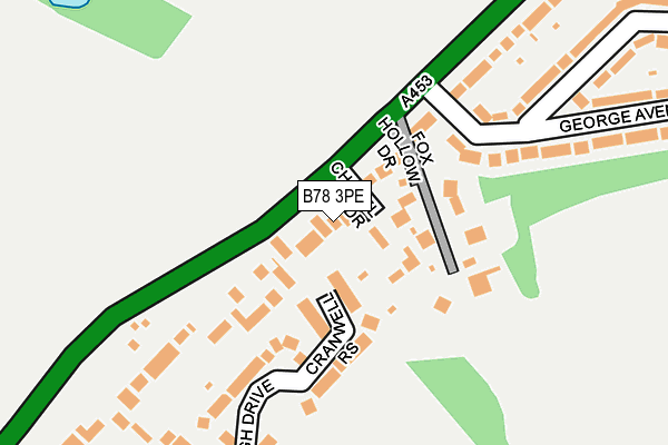 B78 3PE map - OS OpenMap – Local (Ordnance Survey)