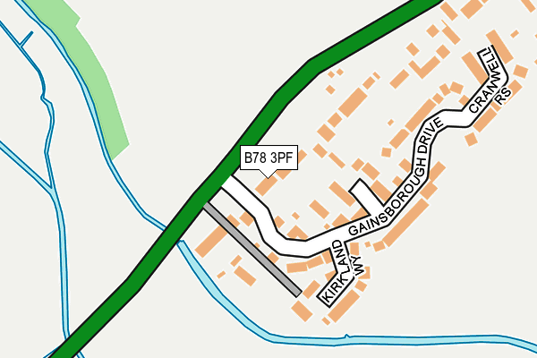 B78 3PF map - OS OpenMap – Local (Ordnance Survey)