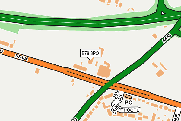 B78 3PQ map - OS OpenMap – Local (Ordnance Survey)
