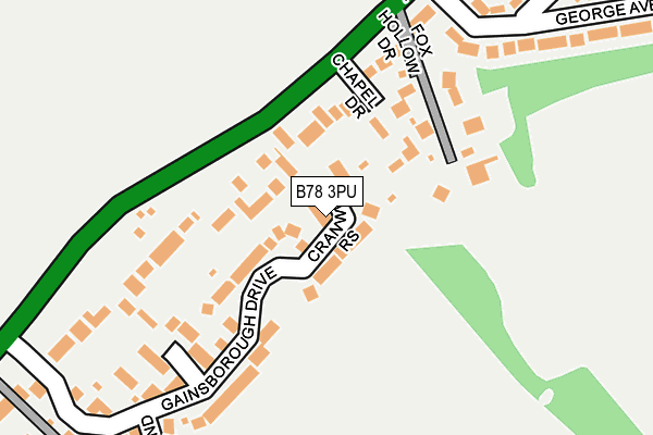 B78 3PU map - OS OpenMap – Local (Ordnance Survey)