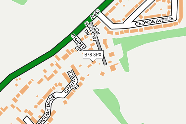 B78 3PX map - OS OpenMap – Local (Ordnance Survey)
