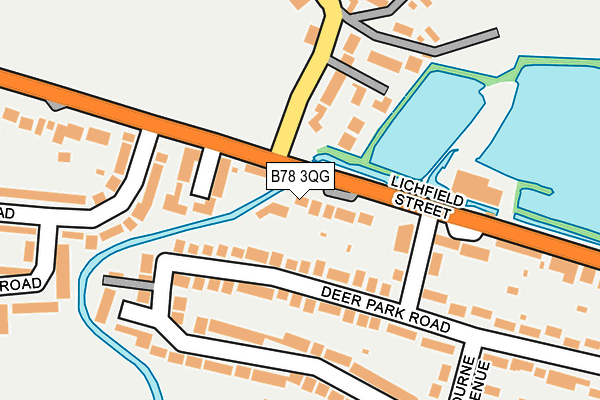 B78 3QG map - OS OpenMap – Local (Ordnance Survey)