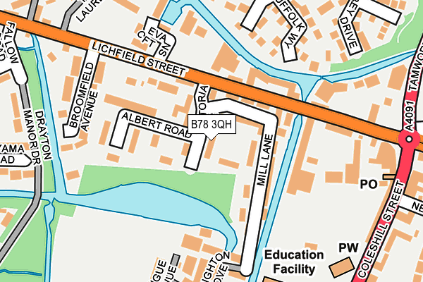 B78 3QH map - OS OpenMap – Local (Ordnance Survey)