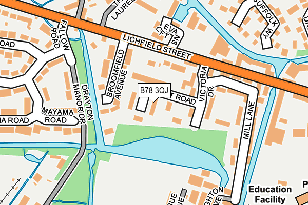 B78 3QJ map - OS OpenMap – Local (Ordnance Survey)