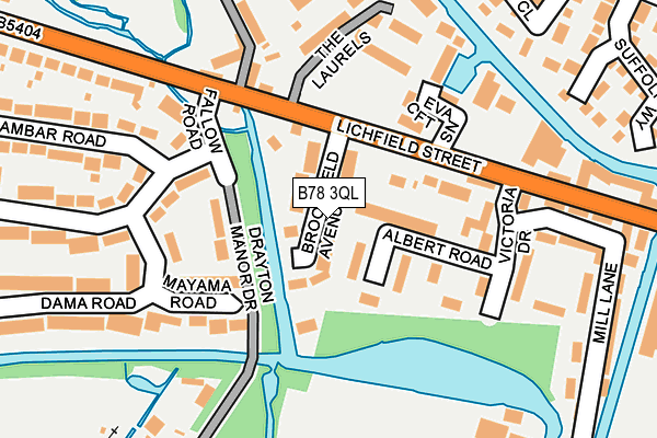 B78 3QL map - OS OpenMap – Local (Ordnance Survey)