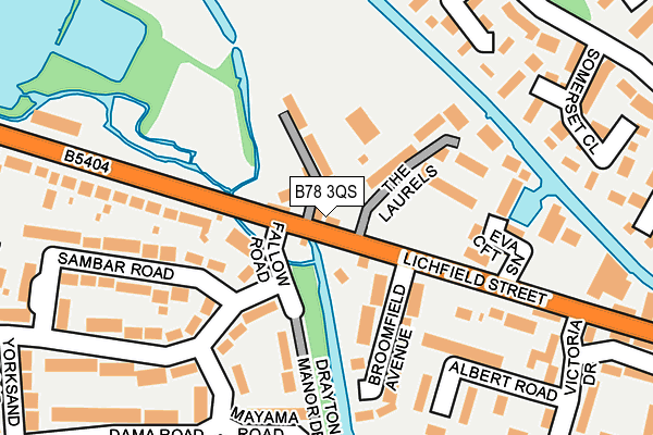 B78 3QS map - OS OpenMap – Local (Ordnance Survey)